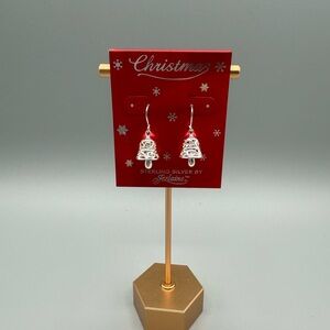 Silver Christmas Bell Earrings